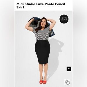 Torrid Black Midi Pencil Skirt
